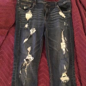 Distressed Express Jeans