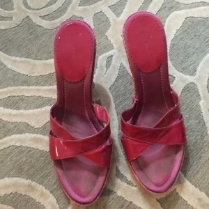 Nine West Pink Espadrille wedges. Size 9.5 Nine West Pink Espadrille wedges. Size 9.5