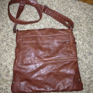 Brown cross body bag