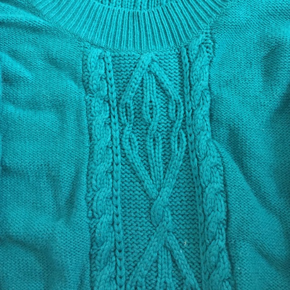Free people teal oversized sweater size L - Picture 2 of 4