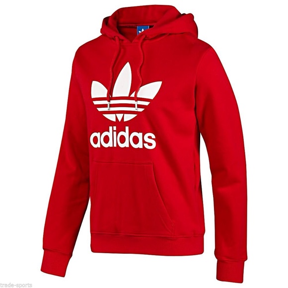 Adidas Other - (Unisex) Adidas - Red Cotton Polyester Hoodie