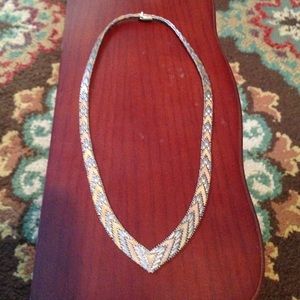 Southwestern Style Gold and Silver Necklace