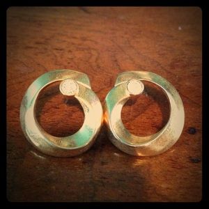 Gold and CZ Earrings