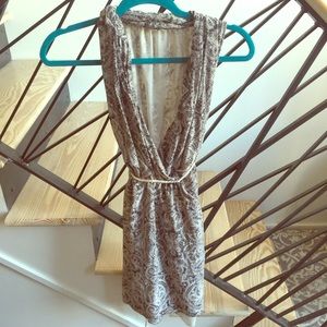 Gorgeous blue and white printed dress