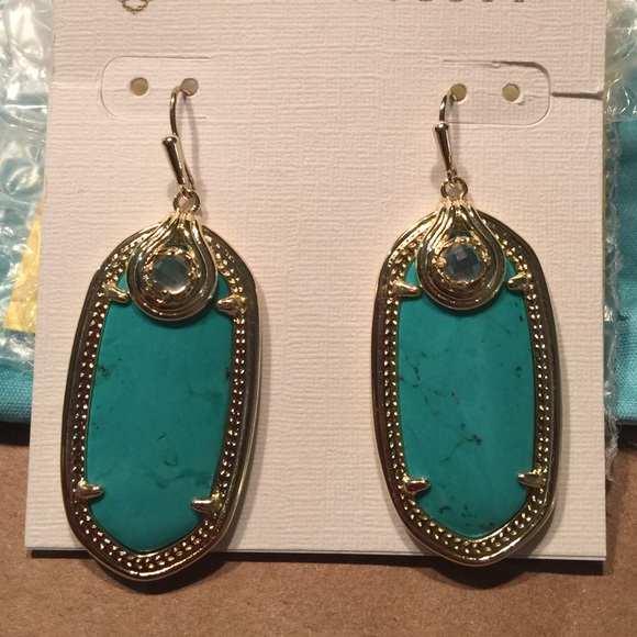 Porter earrings in teal magnesite
