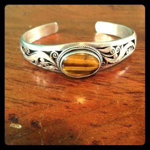 Authentic Tiger's Eye Cuffling Braclet