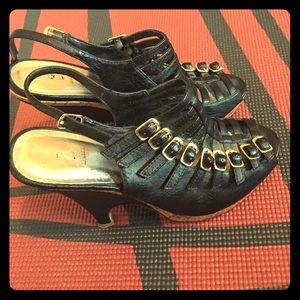 Baker's Peep Toe Wedge Booties