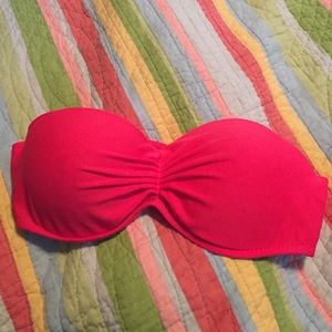 Red string open back Bikini Top