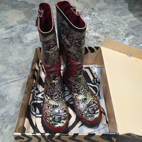 Ed Hardy Rain Boots