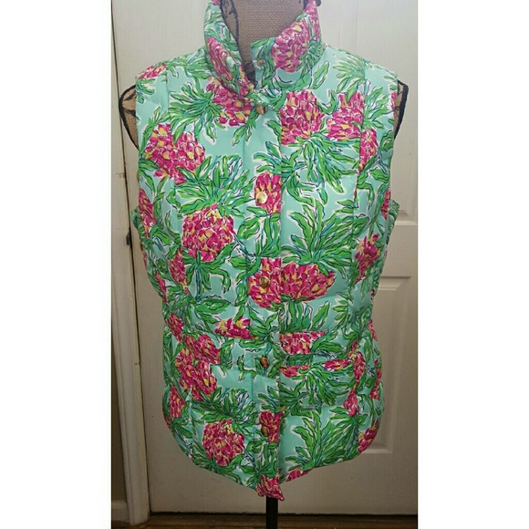 Lilly Pulitzer Spike the punch puffer vest Medium