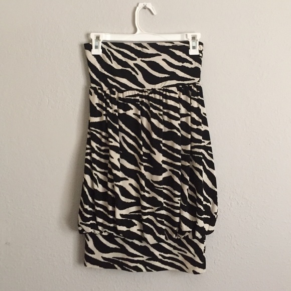 Zebra print dance dress