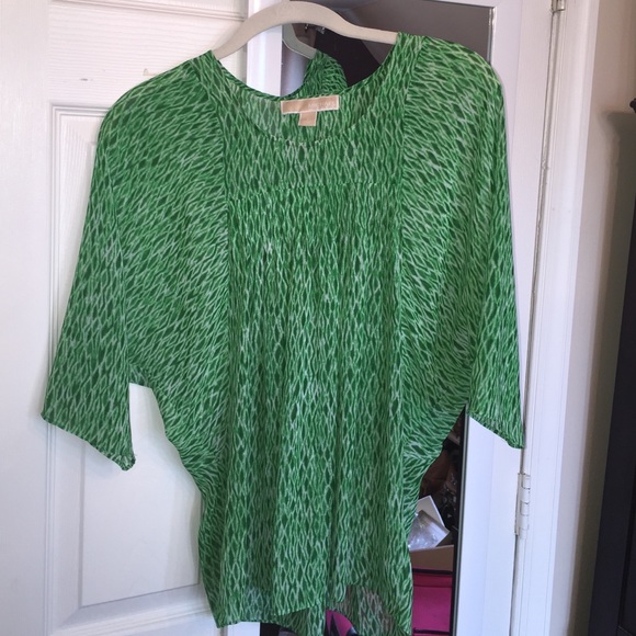 Michael Kors Green printed blouse short sleeve