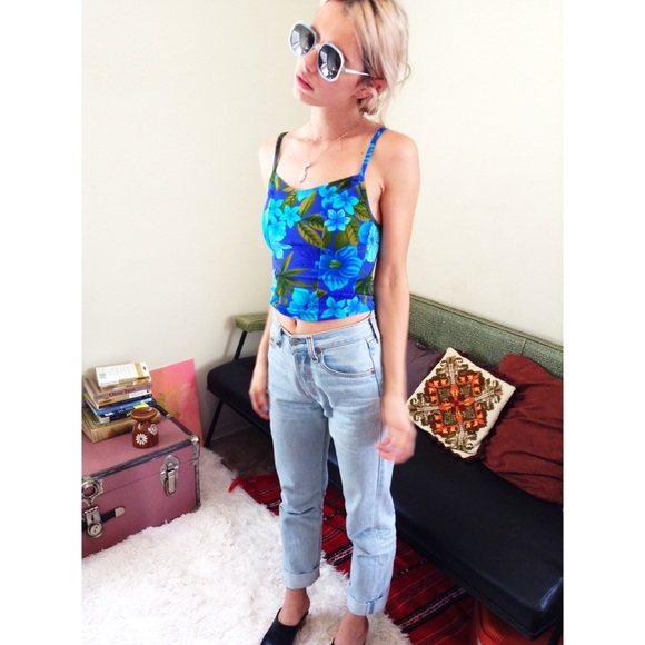 Brandy Melville Tops - Vintage Floral Crop