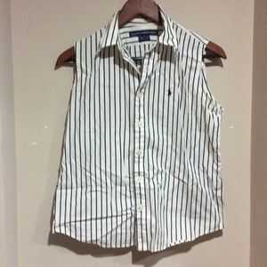 Cute Ralph Lauren Sport pin-stripe blouse.