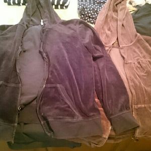 Velour hoodie bundle - both women's XL