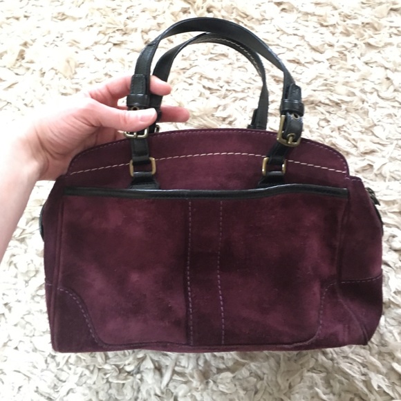 Coach Bags - Deep Purple Coach Suede Satchel Coach Bags - Deep Purple Coach Suede Satchel