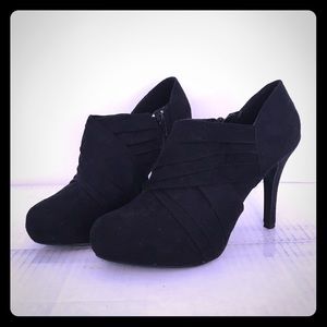 Black Suede Ankle Booties
