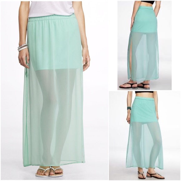 ✨NWOT✨Mint Maxi Skirt✨ - Picture 4 of 4