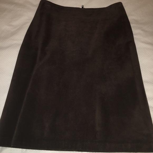 Vintage 100% leather sued skirt