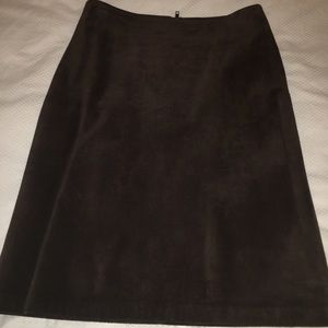 Vintage 100% leather sued skirt