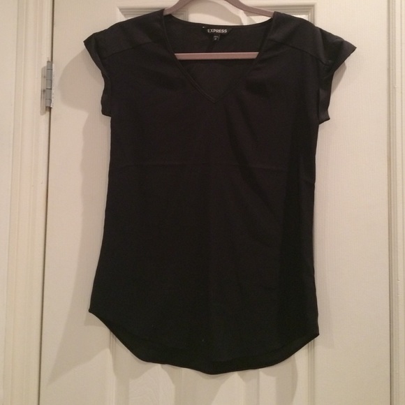 Express black v neck blouse