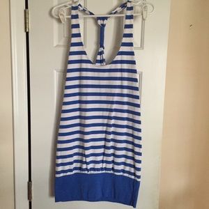 Blue Striped Mini Dress