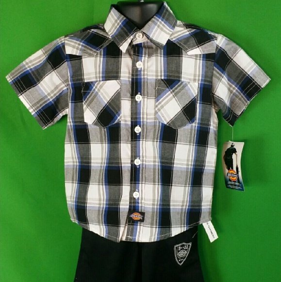 Authentic 2 piece Blue boys short sets by Dickies