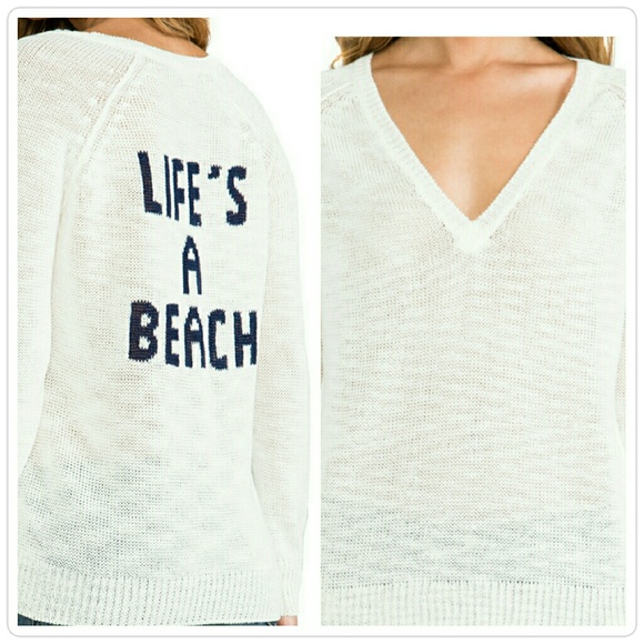 360 Sweater Other - 360 Sweater Life's a Beach Knit Sweater
