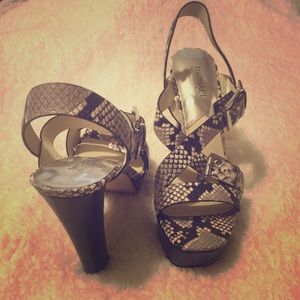 Michael Kors Animal Print Strappy Heel