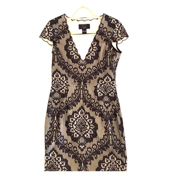 Dolce Vita cream dress with black overlay