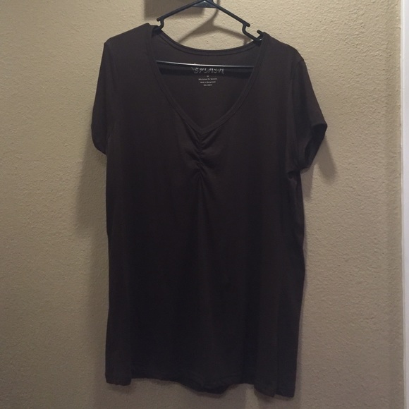 Brown V-Neck Shirt 3X