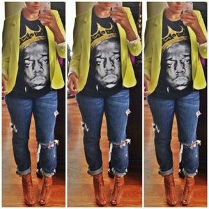 Green plus size blazer