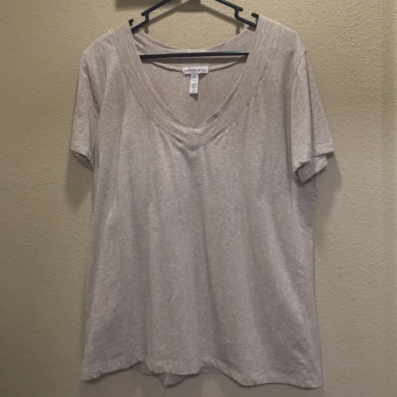 Oatmeal V-Neck Shirt 3X
