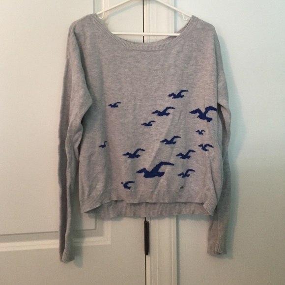 Gray bird sweater
