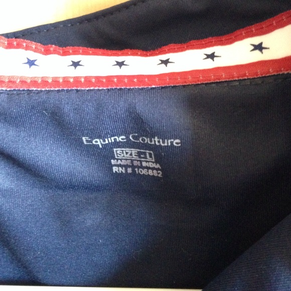Equine Couture Patriot Long Sleeve Polo - Picture 2 of 4