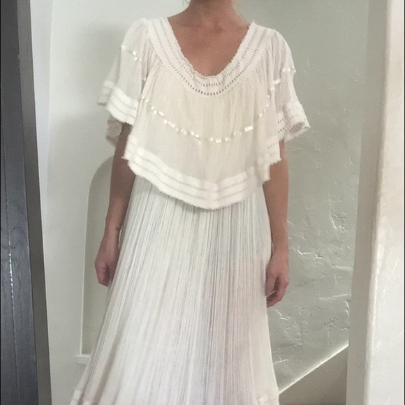 Jens pirate booty boho white maxi wedding dress