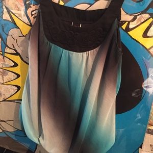 Black and blue dress shirt