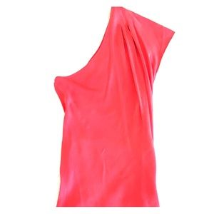 Madison Marcus silk one shoulder cocktail dress