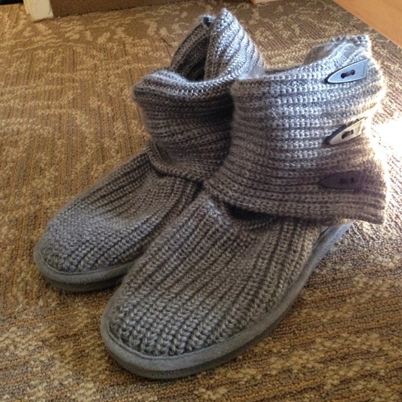 Women's Bearpaw Knit Grey Boots
