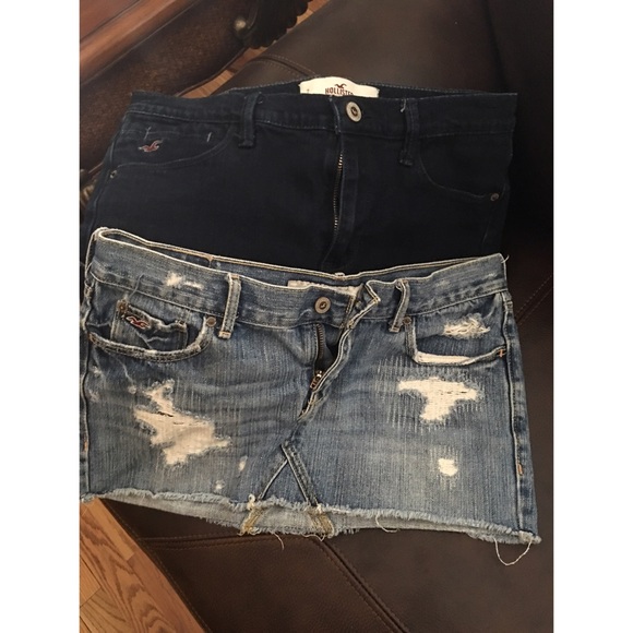 Hollister denim skirts 😬