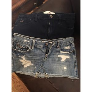 Hollister denim skirts 😬