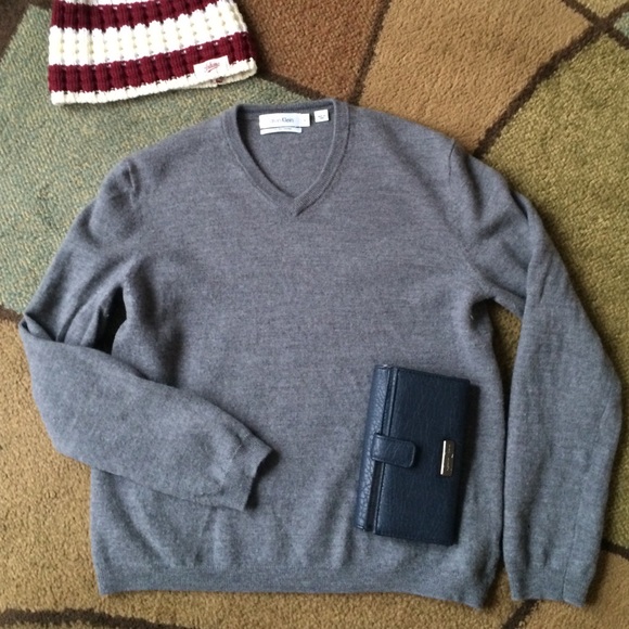 🆕 Gray CK 100% Merino Wool Sweater