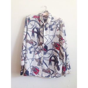 Silk button up blouse