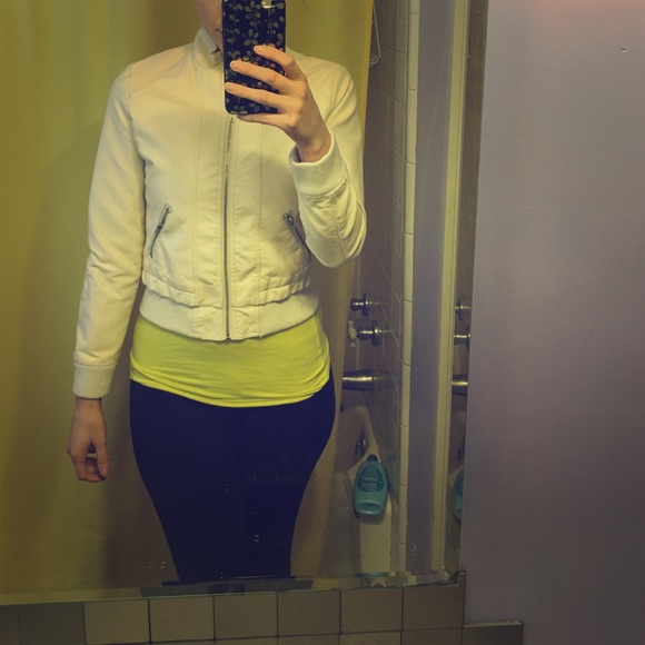 Cream  leather jacket