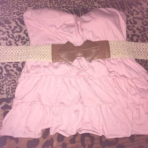 Pink tube top & belt