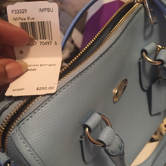 🚫Final💰Authentic/New Blue Coach Mini Satchel! - Picture 4 of 4