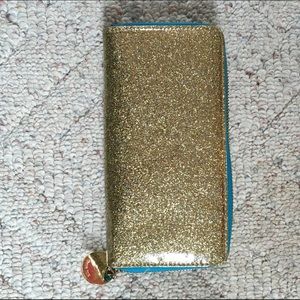 Deux lux gold sparkle wallet