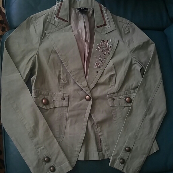 Olive green fashion jacket