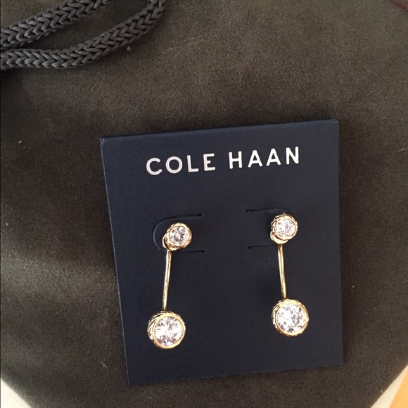 Cole Haan gold jacket earrings - Picture 1 of 2