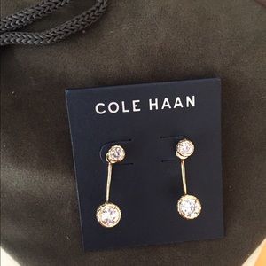 Cole Haan gold jacket earrings
